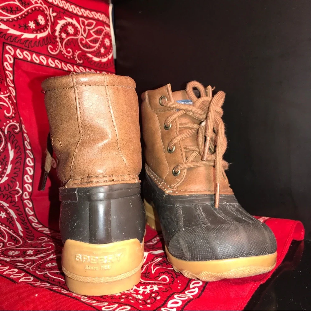 Sperry Port Duck Boot Kids' | Tan/Brown | SIZE 11M